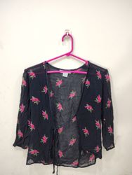 Dressbarn Floral Sheer Kimono