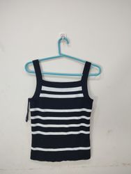 VENINI Blusa Careca Listrada Preta e Branca