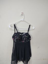 Rampage Black Floral Babydoll Lingerie