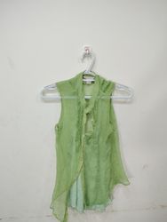 Jonathan Martin Sleeveless Green Blouse
