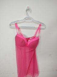 Babydoll in pizzo rosa