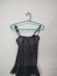 Babydoll in pizzo nero