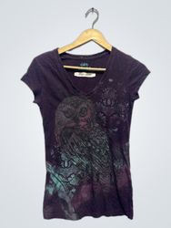 Mudd Owl Graphic V-Neck T-Shirt