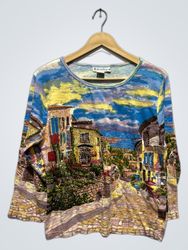 Dressbarn Long-Sleeve Graphic T-Shirt