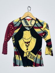NUNUNU Paris T-shirt à manches longues imprimé gra..