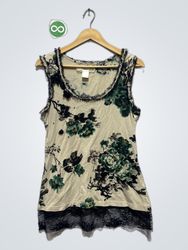 Mok & Me Top con spalline in pizzo floreale