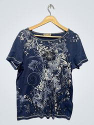 Blue Canyon Clothing Damen T-Shirt mit Blumenmuste..