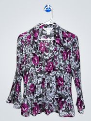 Allison Taylor Women's Floral Print Blouse