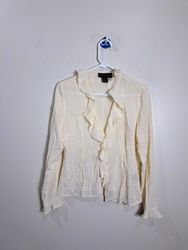 Blouse en crêpe à volants AUGUST SILK