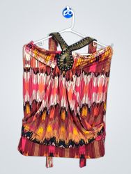 RICKI'S Damen M/M Geometrischer Druck Halterneck T..