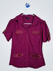 My Michelle Button-Up Short Sleeve Shirt