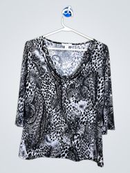 Top Donna Nero e Bianco a Stampa Dressbarn