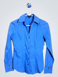 Camicia blu button-down Essential Stretch Express