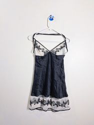 Intimissimi Schwarzes Spitzensaum Slipkleid