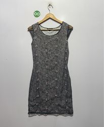 Monster Girl Grey Floral Print Sheer Mesh Dress Si..
