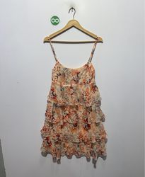 DECJUBA Floral Tiered Mini Dress
