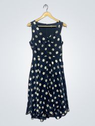 Ann Taylor Polka Dot ärmelloses Kleid