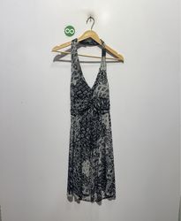 Halter Neck Paisley Print Mini Dress