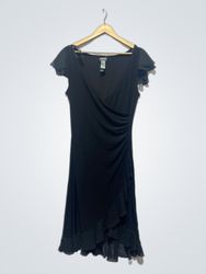 Bisou Bisou Black Ruffle Dress
