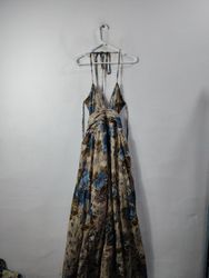 Maxi Dress with Floral and Animal Print