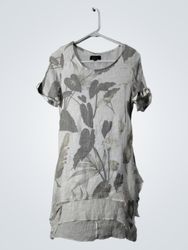 Papillon Women's White Floral Print Layered Tunic ..