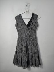 Sleeveless V-neck Tiered Dress