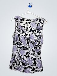 Sleeveless floral print top