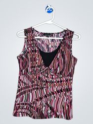 Laura Petites Sleeveless Top with Abstract Print