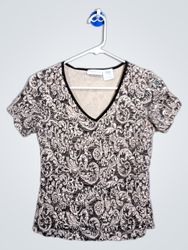 Worthington Stretch Short Sleeve V-Neck Top