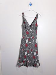 BCBGMAXAZRIA Women's Sleeveless V-Neck Midi Dress