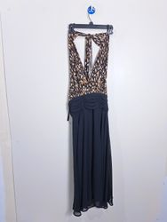 Connected Women's Halter Neck Ruched Bodice Maxi D..