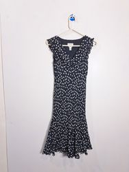Robe à manches courtes à encolure en V à imprimé f..