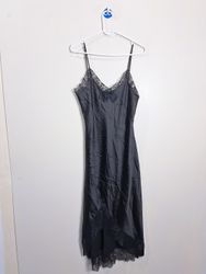 ALLSAINTS Black Lace Trim Slip Dress