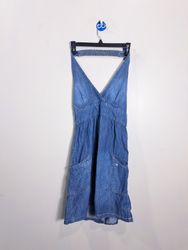Robe dos nu en denim Grane