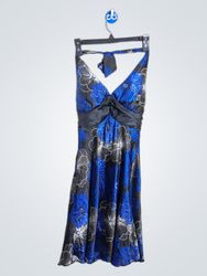 Spiegel Blue Floral Halter Dress