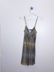 Antistar Spaghetti Strap Dress with Polka Dot Patt..