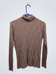 Suéter de Gola Alta Belford Brown