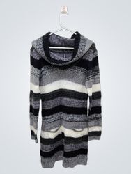 Pull à col drapé à rayures Ultra Flirt