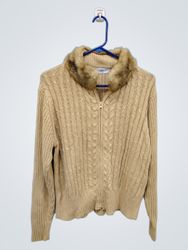 MARISA CHRISTINA Pull zippé en tricot avec col en ..