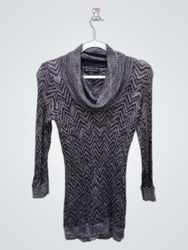 Pull à col cowl en métal à chevrons pour femme INC..