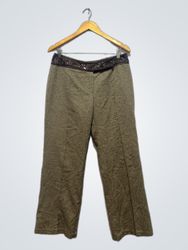LA BOUTIQUE Calças de Cintura com Miçangas