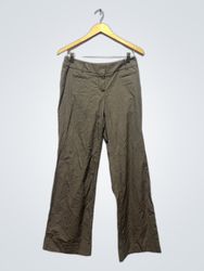 Pantalons habillés marron à jambes larges pour fem..