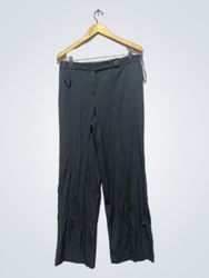 Calças de vestido largas cinzas Anne Klein para mu..