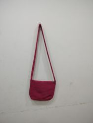 Pink Crocheted Crossbody Bag