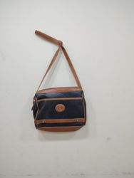 Black and brown leather crossbody bag