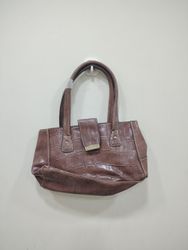 Liz Claiborne Brown Croc Embossed Handbag