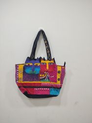 Tote bag with painted cats