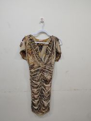 Vestido Estampado com Pregas Body Central