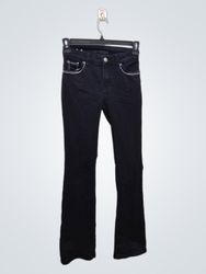 Jeans a zampa d'elefante neri con tasche decorate ..