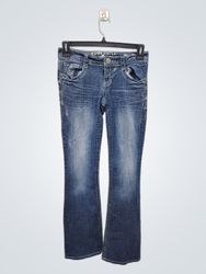 Blue Jeans with Fleur-de-lis Design
